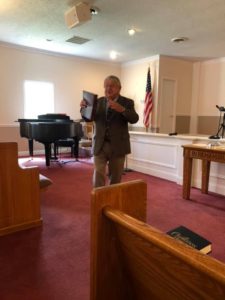 Bob Hamilton preaching at Pathfinders